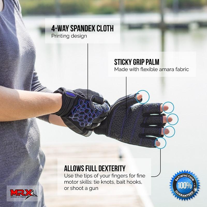 Sailing Gloves 2 Cut Fingers Unisex For Kayaking, Water Sports 8683 - SJB-DIAMOND ELITES