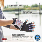 Sailing Gloves With Sticky Palm 3-4 Cut Fingers Kayaking & More Unisex - SJB-DIAMOND ELITES