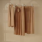 Pleated Overskirt, Wide-Cut Pants & Matching Hijab Set (MS025) - SJB-DIAMOND ELITES