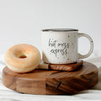 Hot Mess Express Oversized Campfire Mug Black Rim Limited Edition, Double-Sided BandsCo Straps