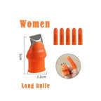 Multi-Functional 1 Set Silicone Finger Protector With Blade For Fruits Vegetable Thumb Knife Finger Guard Kitchen Accessories