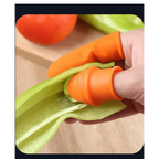 Multi-Functional 1 Set Silicone Finger Protector With Blade For Fruits Vegetable Thumb Knife Finger Guard Kitchen Accessories