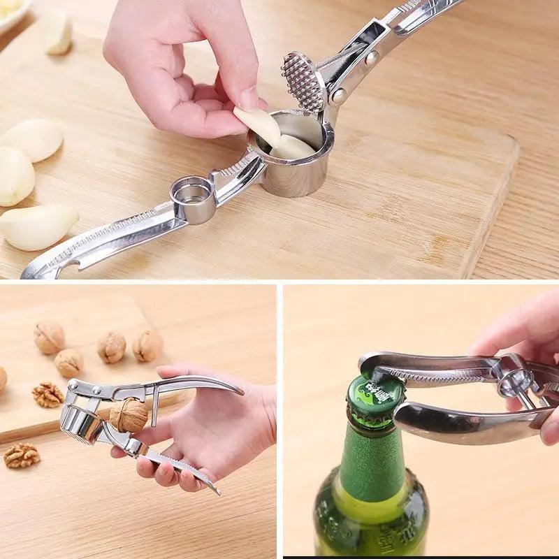 Multi-Functional Imitating Stainless Steel Garlic Press Crusher Kitchen Cooking Ginger Squeezer Masher Handheld Ginger Mincer Tools Stevvex