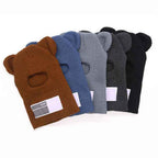 Multi Functional Mouse Ski Mask Winter Warm Knit Cap Balaclava Mask Artificial wool Hats Adult Men and Women Beanies Thick Mask Warm Full Face Fishing Hiking Face Scarf Balaclava Helmet Liner Cap Soft Sport Reusable Headgear Winter Fishing Warm Mask Stevvex
