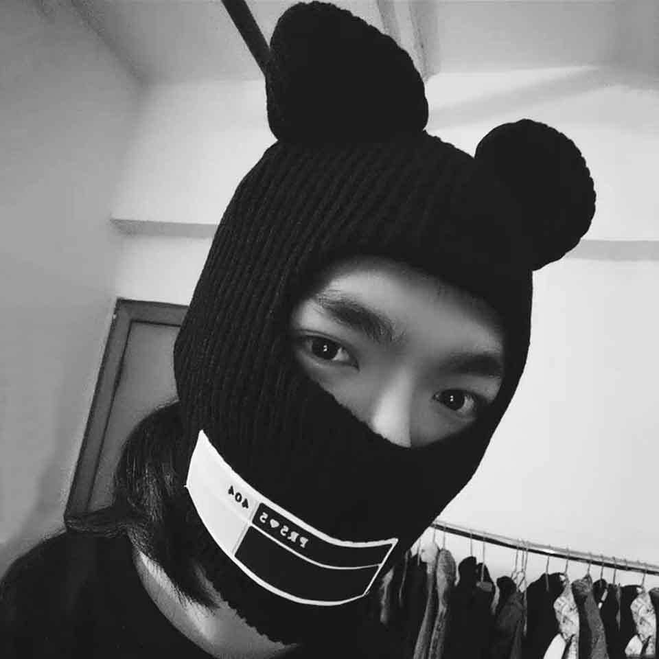 Multi Functional Mouse Ski Mask Winter Warm Knit Cap Balaclava Mask Artificial wool Hats Adult Men and Women Beanies Thick Mask Warm Full Face Fishing Hiking Face Scarf Balaclava Helmet Liner Cap Soft Sport Reusable Headgear Winter Fishing Warm Mask Stevvex
