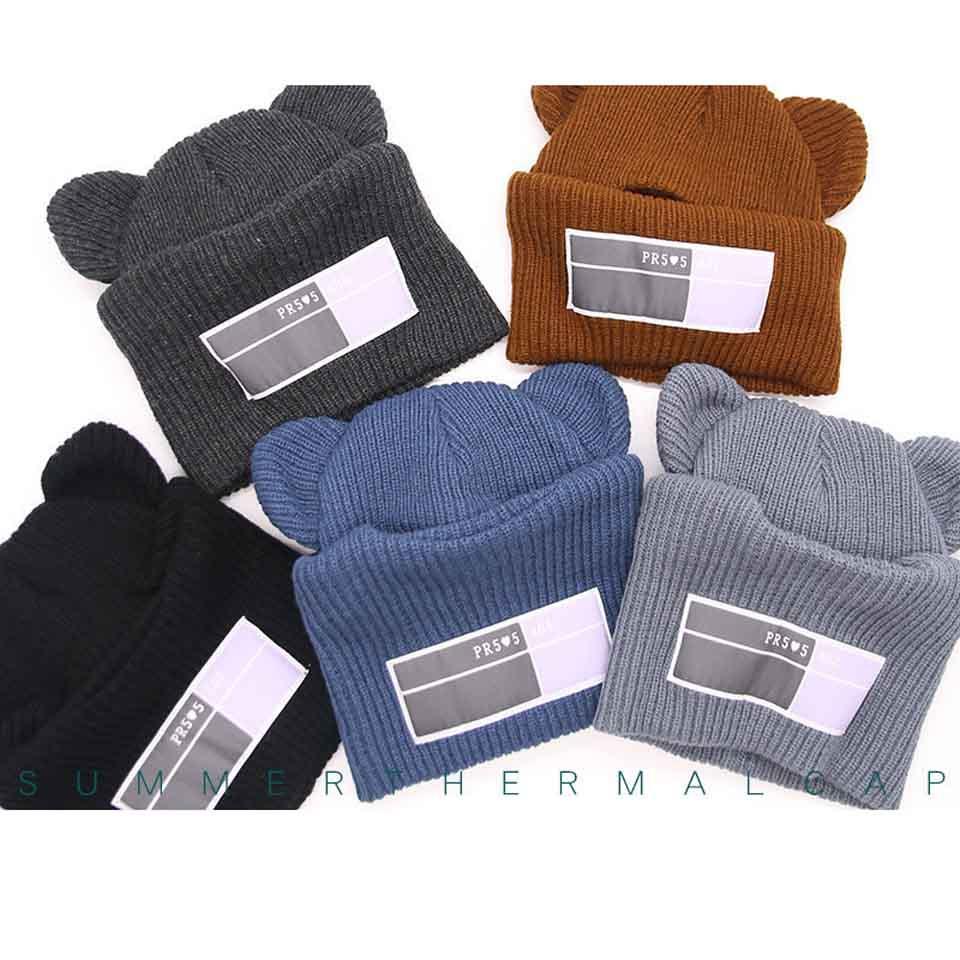 Multi Functional Mouse Ski Mask Winter Warm Knit Cap Balaclava Mask Artificial wool Hats Adult Men and Women Beanies Thick Mask Warm Full Face Fishing Hiking Face Scarf Balaclava Helmet Liner Cap Soft Sport Reusable Headgear Winter Fishing Warm Mask Stevvex