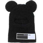 Multi Functional Mouse Ski Mask Winter Warm Knit Cap Balaclava Mask Artificial wool Hats Adult Men and Women Beanies Thick Mask Warm Full Face Fishing Hiking Face Scarf Balaclava Helmet Liner Cap Soft Sport Reusable Headgear Winter Fishing Warm Mask Stevvex