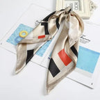 Multi-Functional Square Silk Scarf 60*60cm Headband Hairbands Hair Hoop Accessories For Women,Girl,Lady Head Neck Satin Scarf Handkerchief
