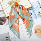 Multi-Functional Square Silk Scarf 60*60cm Headband Hairbands Hair Hoop Accessories For Women,Girl,Lady Head Neck Satin Scarf Handkerchief