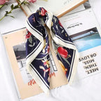 Multi-Functional Square Silk Scarf 60*60cm Headband Hairbands Hair Hoop Accessories For Women,Girl,Lady Head Neck Satin Scarf Handkerchief