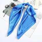 Multi-Functional Square Silk Scarf 60*60cm Headband Hairbands Hair Hoop Accessories For Women,Girl,Lady Head Neck Satin Scarf Handkerchief