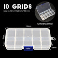Multi Grids Plastic Box Adjustable Compartment Jewelry Organizer Box Eco-Friendly PP Transparent Jewelry Box Simple Design Plastic Portable Compartments Jewelry Organiser For Women Stevvex