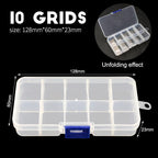 Multi Grids Plastic Box Adjustable Compartment Jewelry Organizer Box Eco-Friendly PP Transparent Jewelry Box Simple Design Plastic Portable Compartments Jewelry Organiser For Women Stevvex