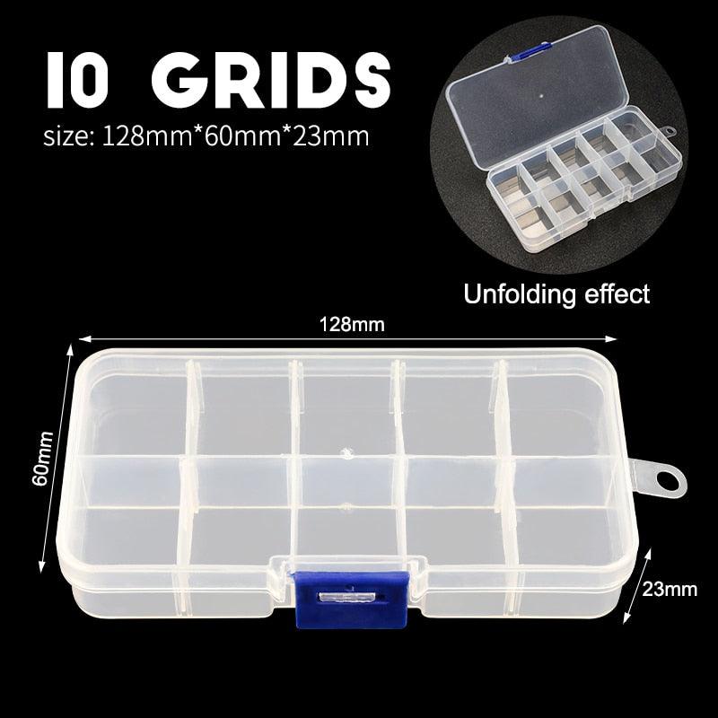 Multi Grids Plastic Box Adjustable Compartment Jewelry Organizer Box Eco-Friendly PP Transparent Jewelry Box Simple Design Plastic Portable Compartments Jewelry Organiser For Women Stevvex