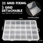 Multi Grids Plastic Box Adjustable Compartment Jewelry Organizer Box Eco-Friendly PP Transparent Jewelry Box Simple Design Plastic Portable Compartments Jewelry Organiser For Women Stevvex