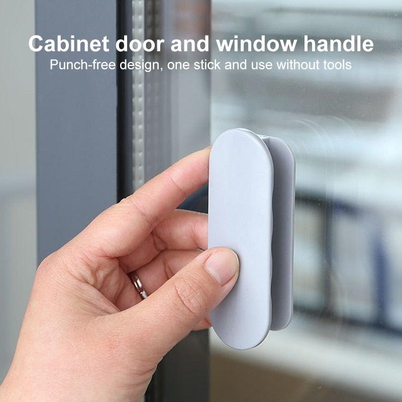 Multi-purpose Cupboard Knob Furniture Knobs Plastic Self-adhesive Door Handles Wardrobe Pulls Door Hardware Safety Pulls Knobs For Dresser Drawers Knobs And Pull For Dresser Drawers Kitchen Bathroom Cabinet Stevvex