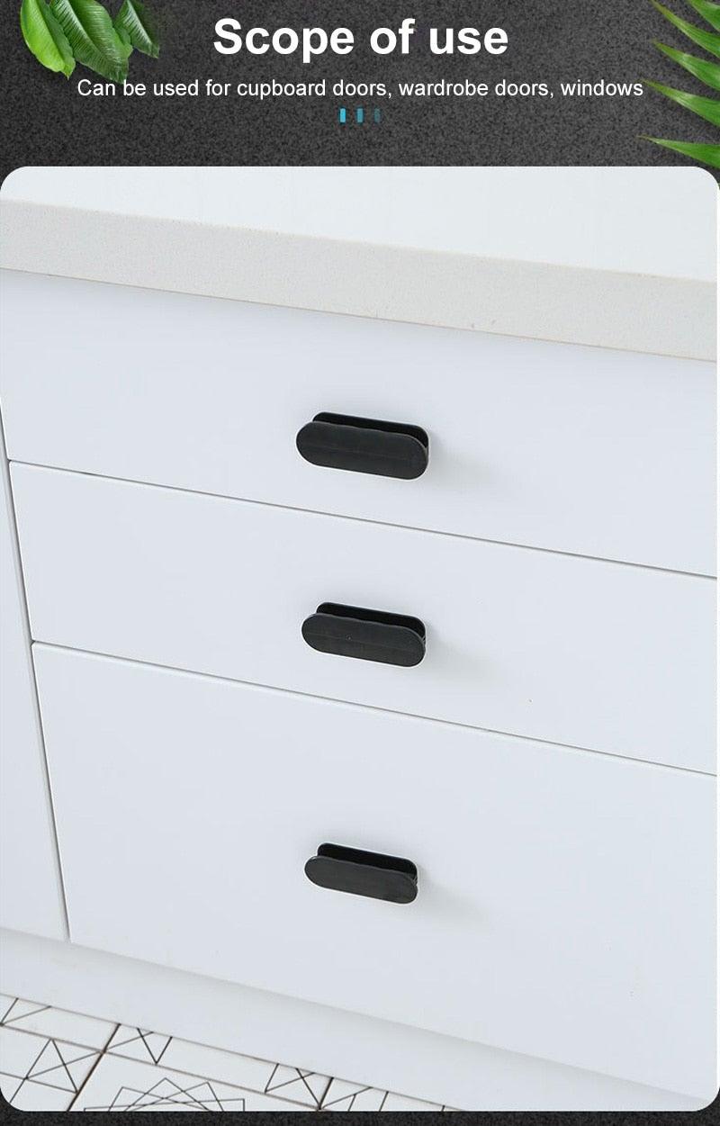 Multi-purpose Cupboard Knob Furniture Knobs Plastic Self-adhesive Door Handles Wardrobe Pulls Door Hardware Safety Pulls Knobs For Dresser Drawers Knobs And Pull For Dresser Drawers Kitchen Bathroom Cabinet Stevvex