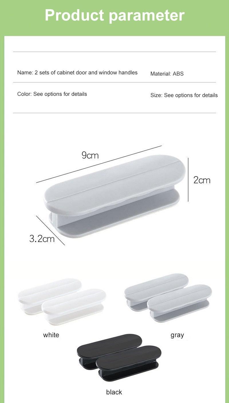 Multi-purpose Cupboard Knob Furniture Knobs Plastic Self-adhesive Door Handles Wardrobe Pulls Door Hardware Safety Pulls Knobs For Dresser Drawers Knobs And Pull For Dresser Drawers Kitchen Bathroom Cabinet Stevvex