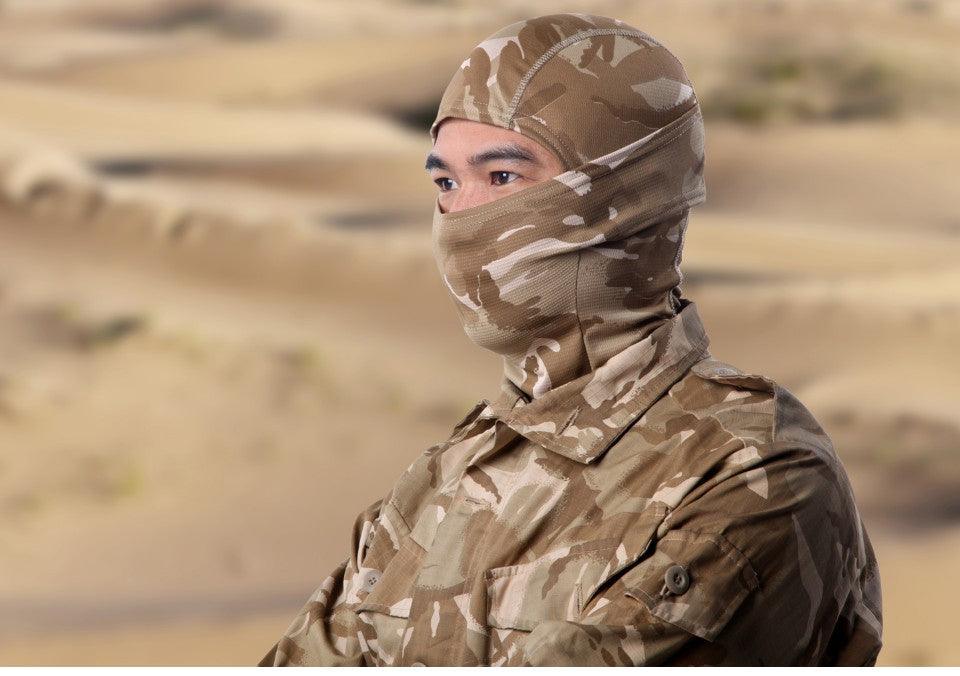 Multicam Camouflage Balaclava Full Face Scarf Mask Hiking Cycling Hunting Army Bike Military Head Cover Tactical Airsoft Cap Men Ski Mask for Men Windproof Thermal Winter Scarf Mask Women Neck Warmer Hood for Cycling Stevvex