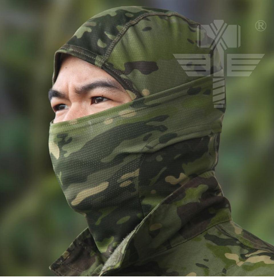 Multicam Camouflage Balaclava Full Face Scarf Mask Hiking Cycling Hunting Army Bike Military Head Cover Tactical Airsoft Cap Men Ski Mask for Men Windproof Thermal Winter Scarf Mask Women Neck Warmer Hood for Cycling Stevvex