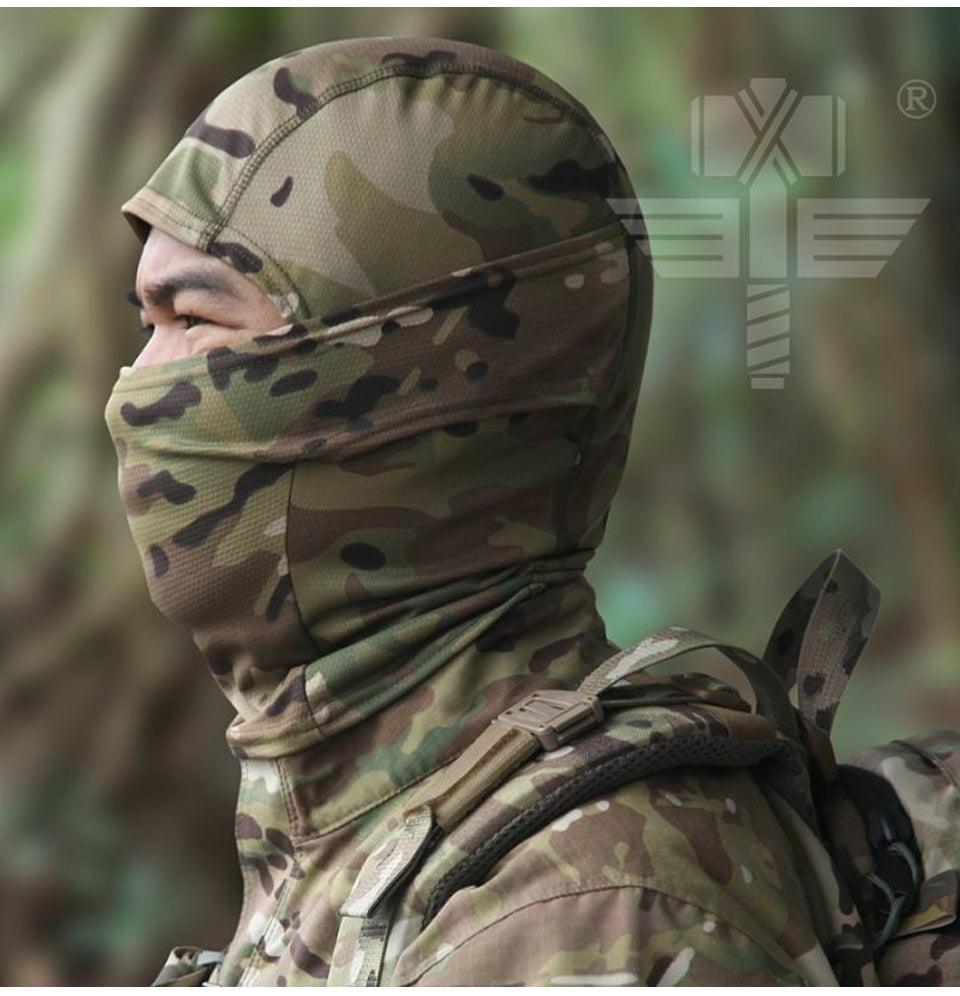 Multicam Camouflage Balaclava Full Face Scarf Mask Hiking Cycling Hunting Army Bike Military Head Cover Tactical Airsoft Cap Men Ski Mask for Men Windproof Thermal Winter Scarf Mask Women Neck Warmer Hood for Cycling Stevvex