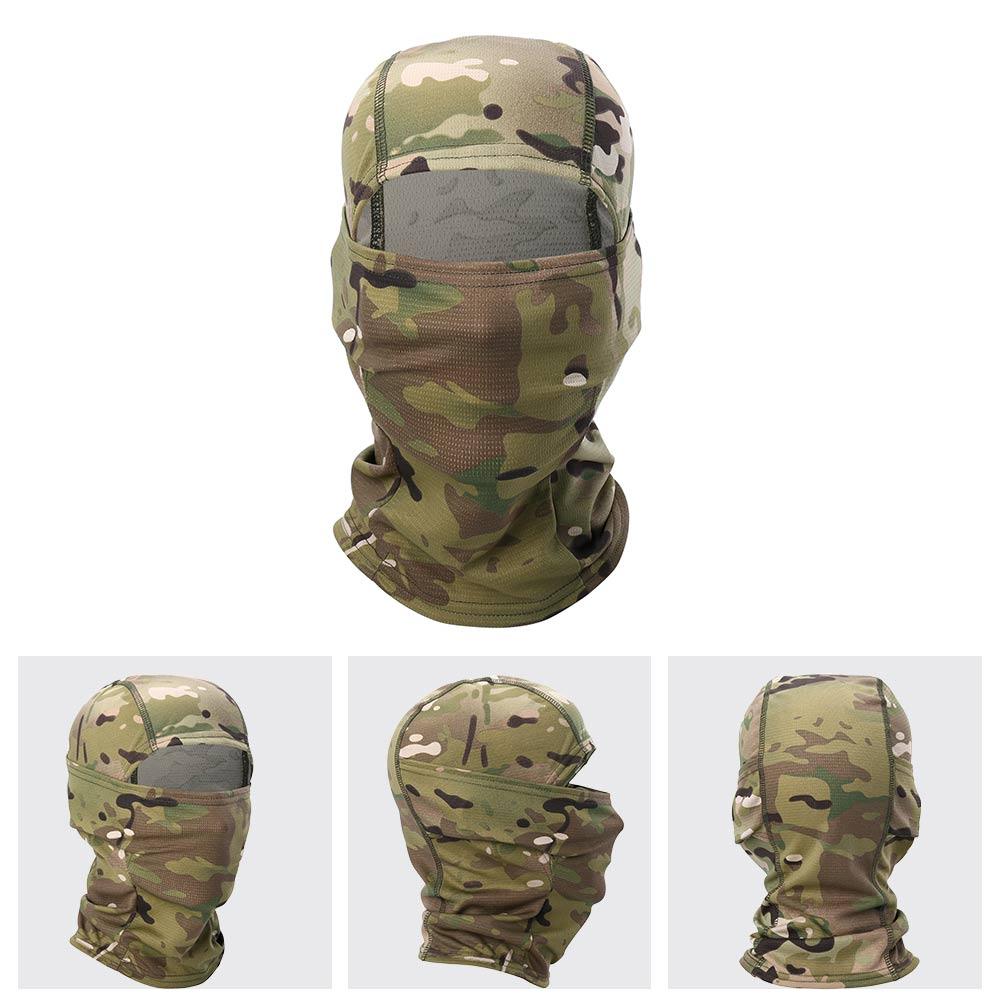 Multicam Camouflage Balaclava Full Face Scarf Mask Hiking Cycling Hunting Army Bike Military Head Cover Tactical Airsoft Cap Men Ski Mask for Men Windproof Thermal Winter Scarf Mask Women Neck Warmer Hood for Cycling Stevvex