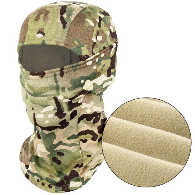 Multicam Camouflage Balaclava Full Face Scarf Mask Hiking Cycling Hunting Army Bike Military Head Cover Tactical Airsoft Cap Men Ski Mask for Men Windproof Thermal Winter Scarf Mask Women Neck Warmer Hood for Cycling Stevvex