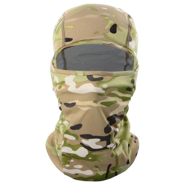 Multicam Camouflage Balaclava Full Face Scarf Mask Hiking Cycling Hunting Army Bike Military Head Cover Tactical Airsoft Cap Men Ski Mask for Men Windproof Thermal Winter Scarf Mask Women Neck Warmer Hood for Cycling Stevvex