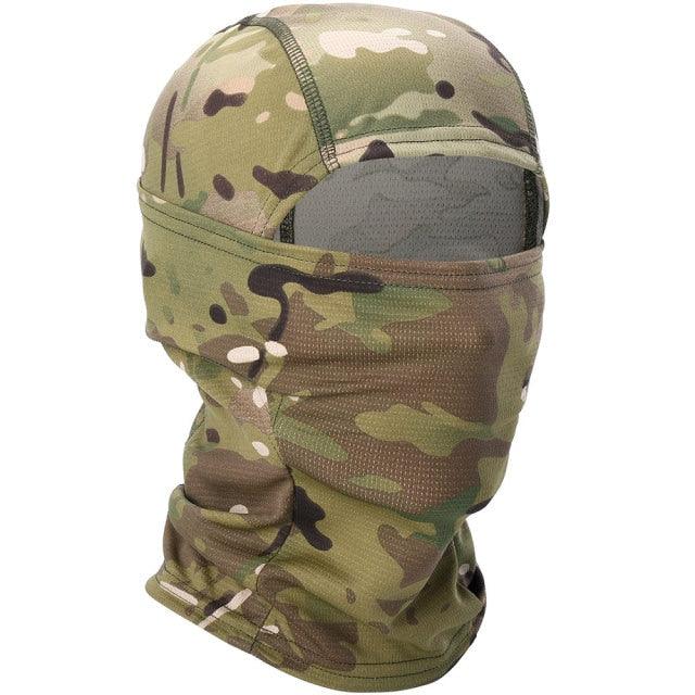 Multicam Camouflage Balaclava Full Face Scarf Mask Hiking Cycling Hunting Army Bike Military Head Cover Tactical Airsoft Cap Men Ski Mask for Men Windproof Thermal Winter Scarf Mask Women Neck Warmer Hood for Cycling Stevvex