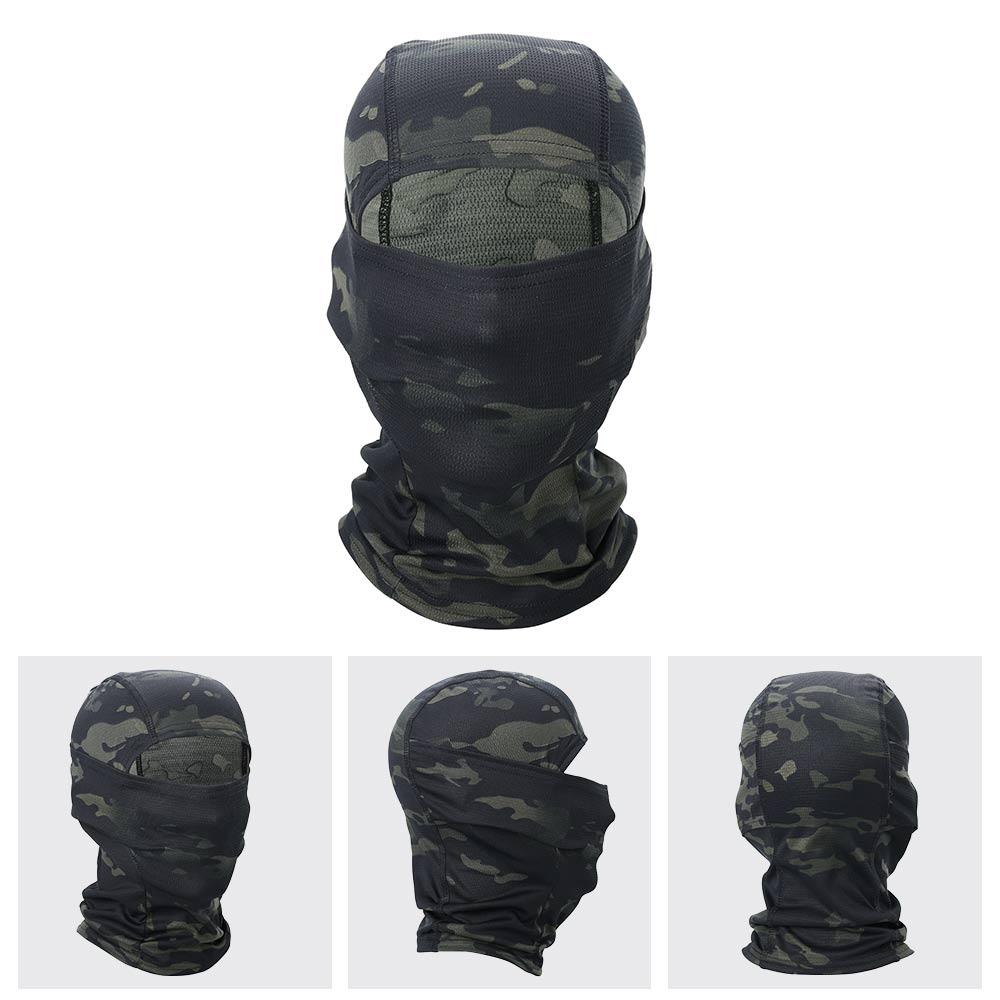 Multicam Camouflage Balaclava Full Face Scarf Mask Hiking Cycling Hunting Army Bike Military Head Cover Tactical Airsoft Cap Men Ski Mask for Men Windproof Thermal Winter Scarf Mask Women Neck Warmer Hood for Cycling Stevvex