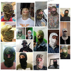 Multicam Camouflage Balaclava Full Face Scarf Mask Hiking Cycling Hunting Army Bike Military Head Cover Tactical Airsoft Cap Men Ski Mask for Men Windproof Thermal Winter Scarf Mask Women Neck Warmer Hood for Cycling Stevvex
