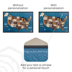 3D Wooden USA Map on Board Multicolor Enjoy The Wood
