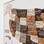 3D Wooden USA Map on Board Multicolor Enjoy The Wood