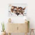 3D Wooden USA Map on Board Multicolor Enjoy The Wood