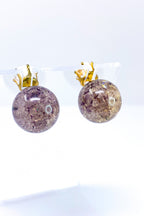 Multicolored Crystal Stud Earrings Sparkle Pink Blue