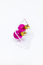 Multicolored Crystal Stud Earrings Sparkle Pink Blue
