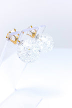Multicolored Crystal Stud Earrings Sparkle Pink Blue