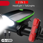 Multifunction Bicycle Light Ultra Bright With Electric 130dB Horn Bicycle Bell Bike Light Rainproof LED Bike Tail Light 2 Pack Bright Bicycle Rear Cycling Safety Flashlight Light Mode Options High Intensity Led Rear Light Fits On Any Bike Stevvex