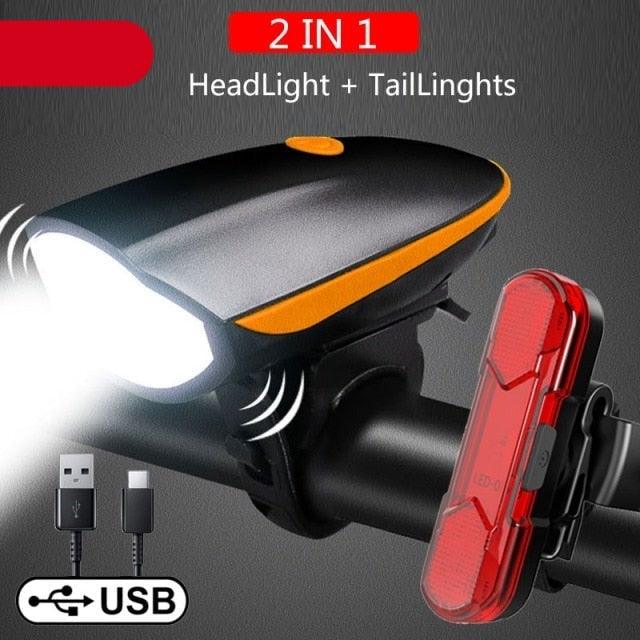 Multifunction Bicycle Light Ultra Bright With Electric 130dB Horn Bicycle Bell Bike Light Rainproof LED Bike Tail Light 2 Pack Bright Bicycle Rear Cycling Safety Flashlight Light Mode Options High Intensity Led Rear Light Fits On Any Bike Stevvex