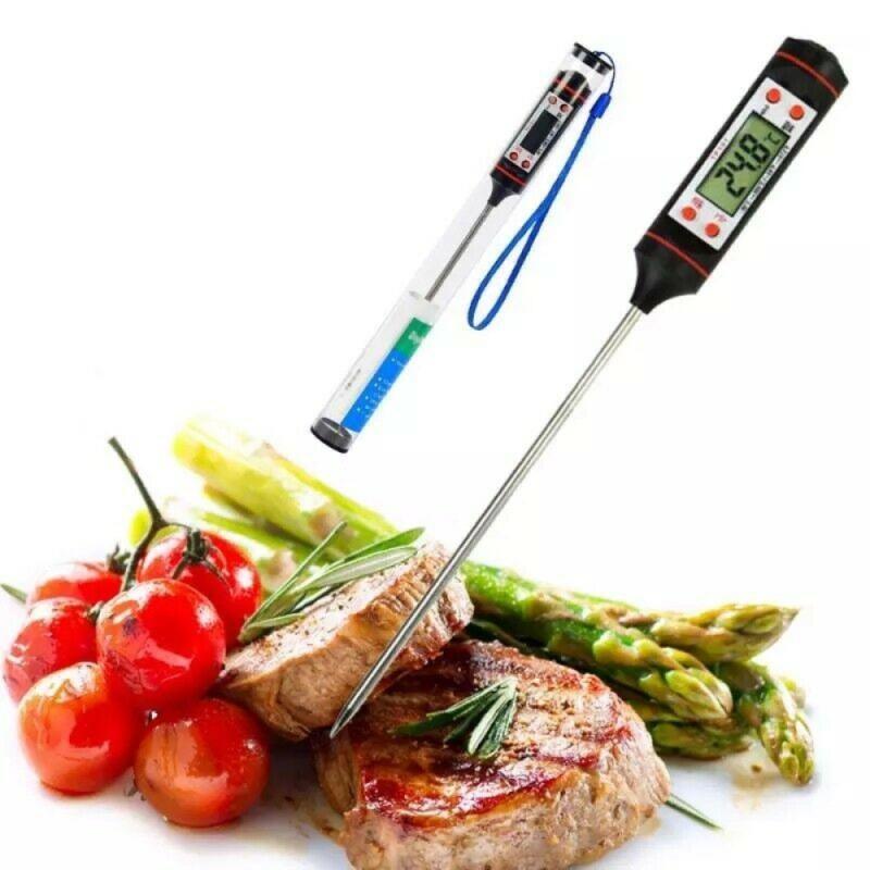 Multifunctional Digital Thermometer For BBQ Food Meat Cake Candy Bake Grill Ultra Fast Kitchen Thermometer with Hold & Calibration Digital Food Thermometer for BBQ Baking Candy Milk Temperature Cooking Thermometer Oven Kitchen Tools Stevvex