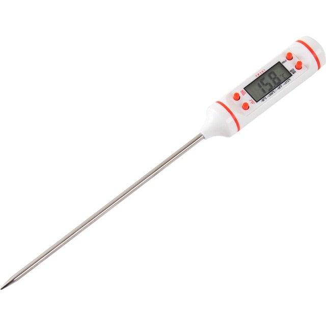 Multifunctional Digital Thermometer For BBQ Food Meat Cake Candy Bake Grill Ultra Fast Kitchen Thermometer with Hold & Calibration Digital Food Thermometer for BBQ Baking Candy Milk Temperature Cooking Thermometer Oven Kitchen Tools Stevvex