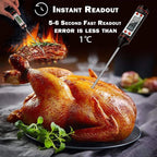 Multifunctional Digital Thermometer For BBQ Food Meat Cake Candy Bake Grill Ultra Fast Kitchen Thermometer with Hold & Calibration Digital Food Thermometer for BBQ Baking Candy Milk Temperature Cooking Thermometer Oven Kitchen Tools Stevvex