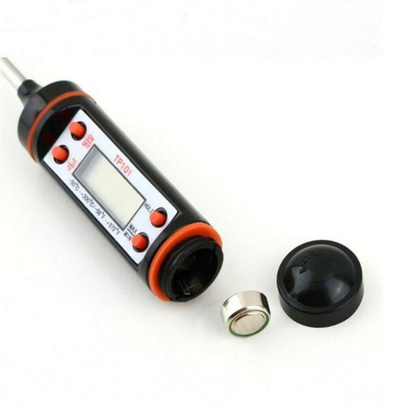 Multifunctional Digital Thermometer For BBQ Food Meat Cake Candy Bake Grill Ultra Fast Kitchen Thermometer with Hold & Calibration Digital Food Thermometer for BBQ Baking Candy Milk Temperature Cooking Thermometer Oven Kitchen Tools Stevvex