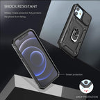 Multifunctional Heavy Duty Front and Back Full Body Shockproof Bumper Protection Cover Case For iPhone 13 12 11 Pro Max X Max 8 Plus Case Heavy Duty with Camera Rotate Kickstand Sturdy Shockproof Cover Stevvex
