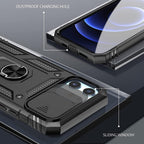 Multifunctional Heavy Duty Front and Back Full Body Shockproof Bumper Protection Cover Case For iPhone 13 12 11 Pro Max X Max 8 Plus Case Heavy Duty with Camera Rotate Kickstand Sturdy Shockproof Cover Stevvex