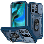 Multifunctional Heavy Duty Front and Back Full Body Shockproof Bumper Protection Cover Case For iPhone 13 12 11 Pro Max X Max 8 Plus Case Heavy Duty with Camera Rotate Kickstand Sturdy Shockproof Cover Stevvex