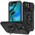Multifunctional Heavy Duty Front and Back Full Body Shockproof Bumper Protection Cover Case For iPhone 13 12 11 Pro Max X Max 8 Plus Case Heavy Duty with Camera Rotate Kickstand Sturdy Shockproof Cover Stevvex