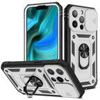 Multifunctional Heavy Duty Front and Back Full Body Shockproof Bumper Protection Cover Case For iPhone 13 12 11 Pro Max X Max 8 Plus Case Heavy Duty with Camera Rotate Kickstand Sturdy Shockproof Cover Stevvex