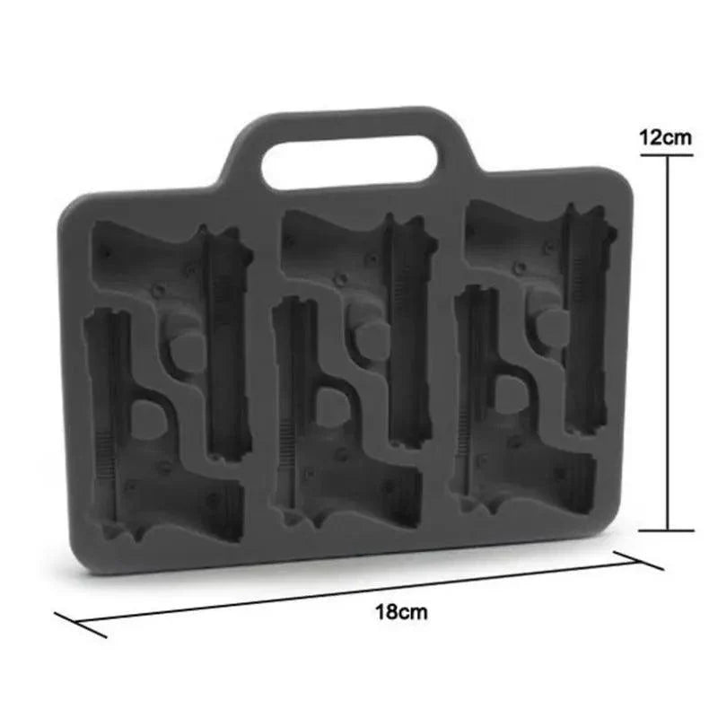Multifunctional Ice Cube Maker Creative Silica Gel Gun Bullet Skull Shape Tray Mold Home Bar Party Cool Whiskey Wine Ice Cream Bar Tool Stevvex