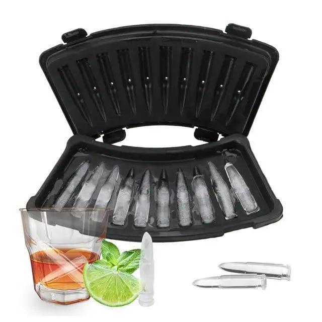 Multifunctional Ice Cube Maker Creative Silica Gel Gun Bullet Skull Shape Tray Mold Home Bar Party Cool Whiskey Wine Ice Cream Bar Tool Stevvex